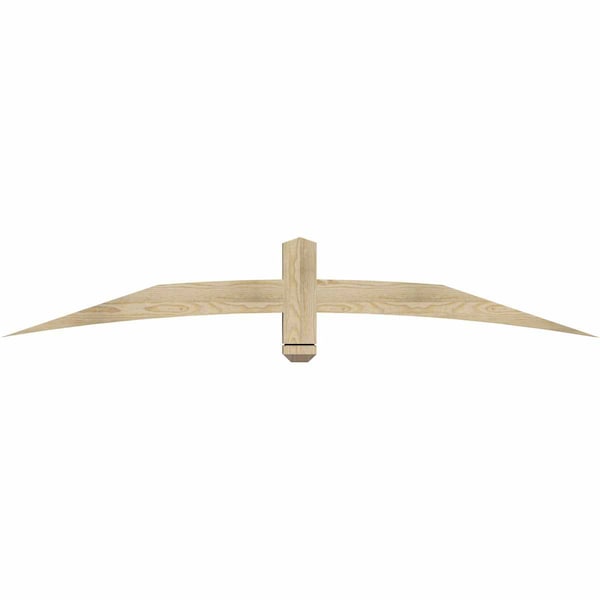 Ekena Millwork Bellingham Rough Sawn Timber Gable Bracket, Douglas Fir, 72"W x 12"H x 4"D x 4"F, 4/12 Pitch GBW072X12X0404BEL00RDF - main